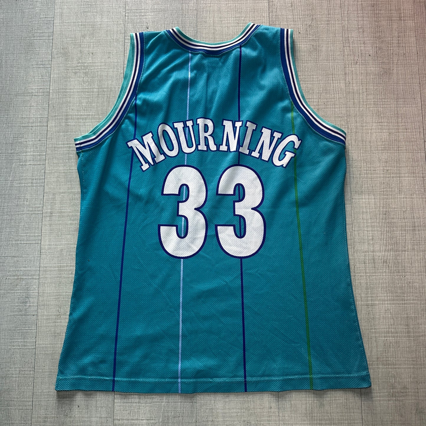 Alonzo Mourning Charlotte Hornets Champion Jersey