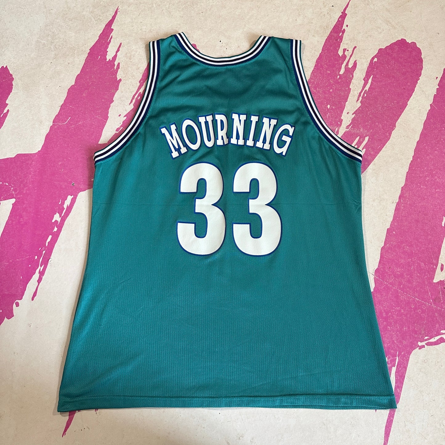 Alonzo Mourning Charlotte Hornets Champion Jersey