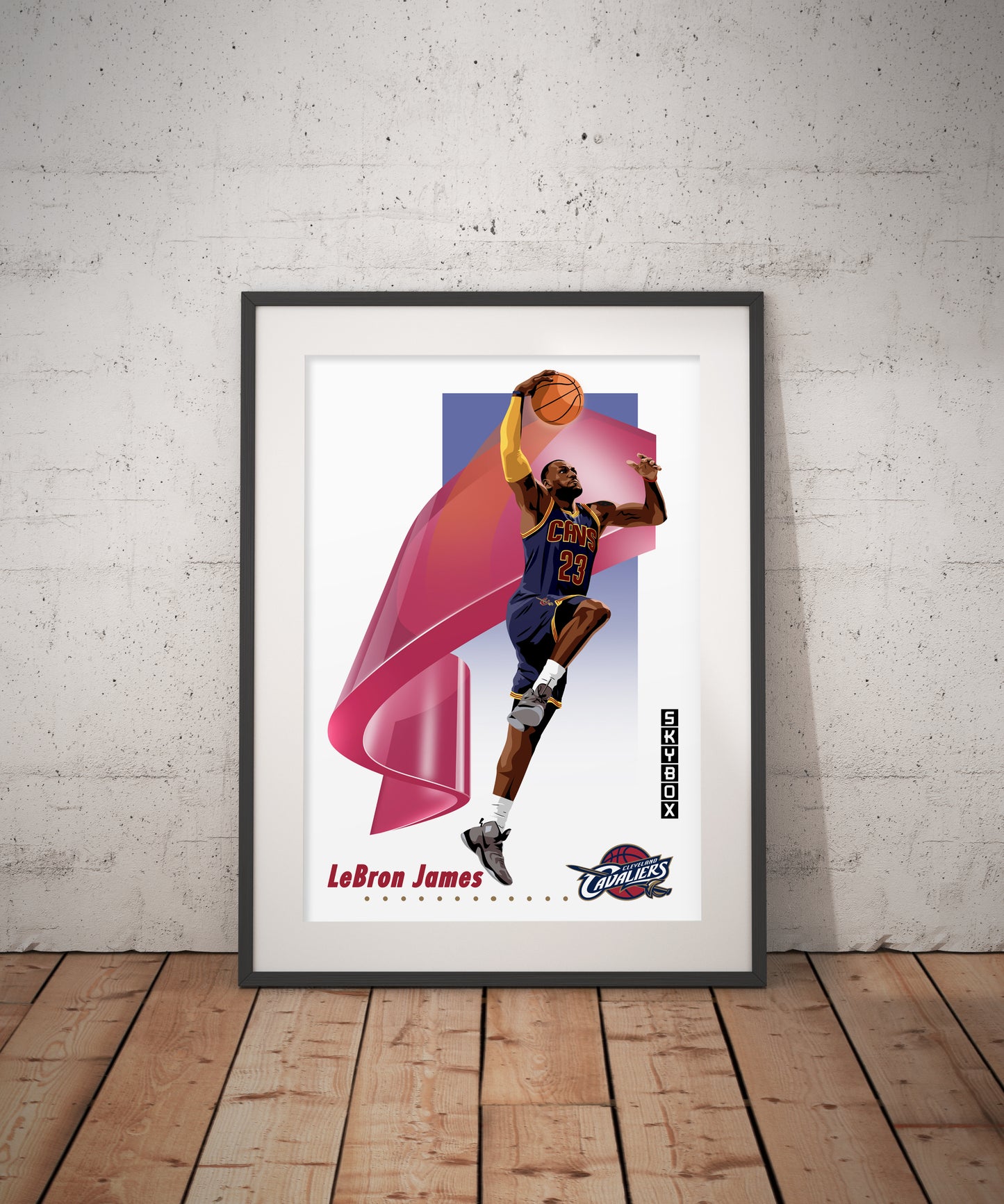 LeBron James Cleveland Cavaliers Skybox A3 Graphic Print