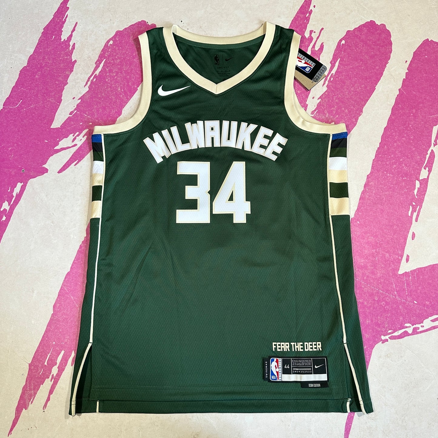 Giannis Antetokounmpo Milwaukee Bucks Icon Edition Nike Jersey