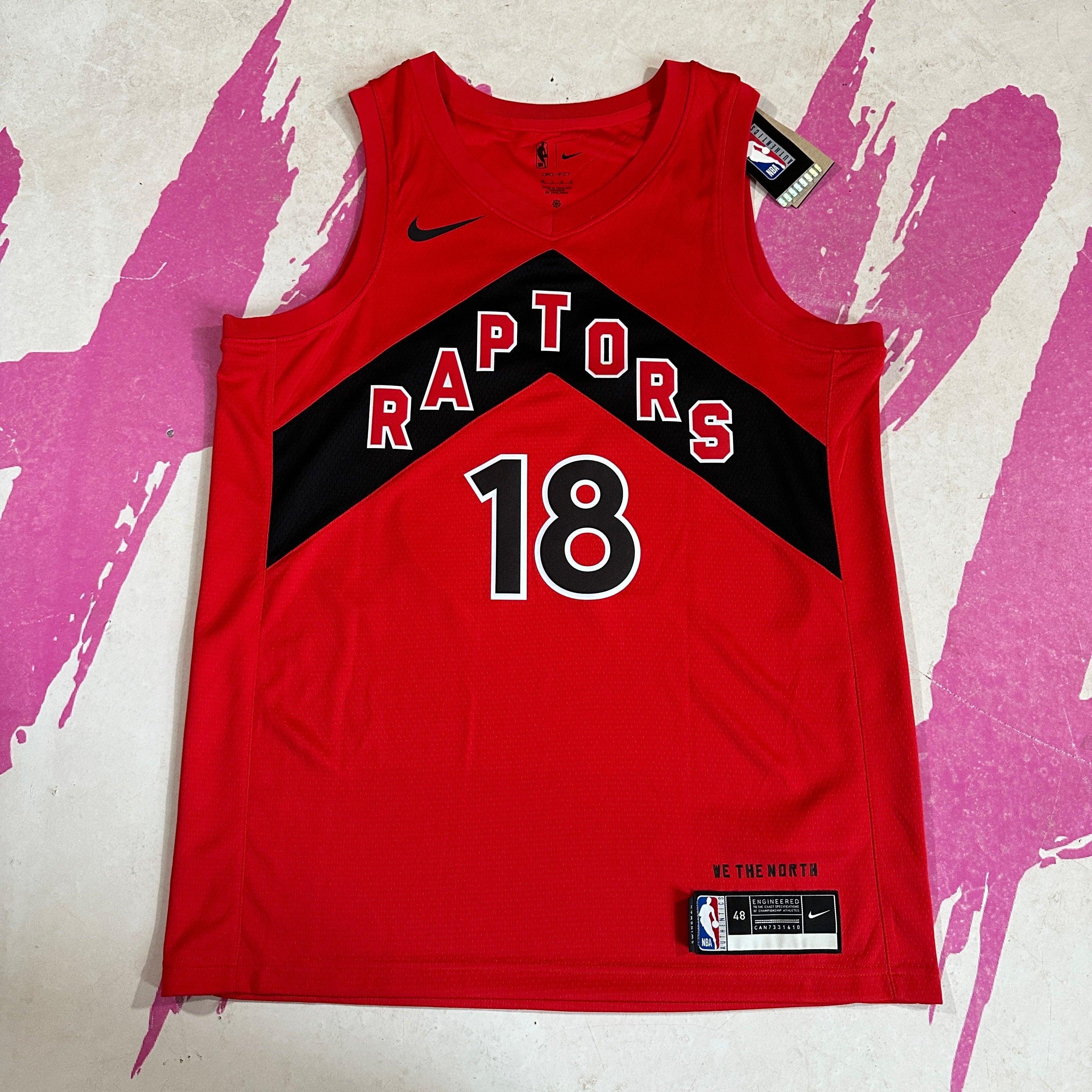 Youth Fanatics Branded Yuta Watanabe Red Toronto Raptors 2021/22 Fast Break Replica Jersey - Icon Edition Size: Medium