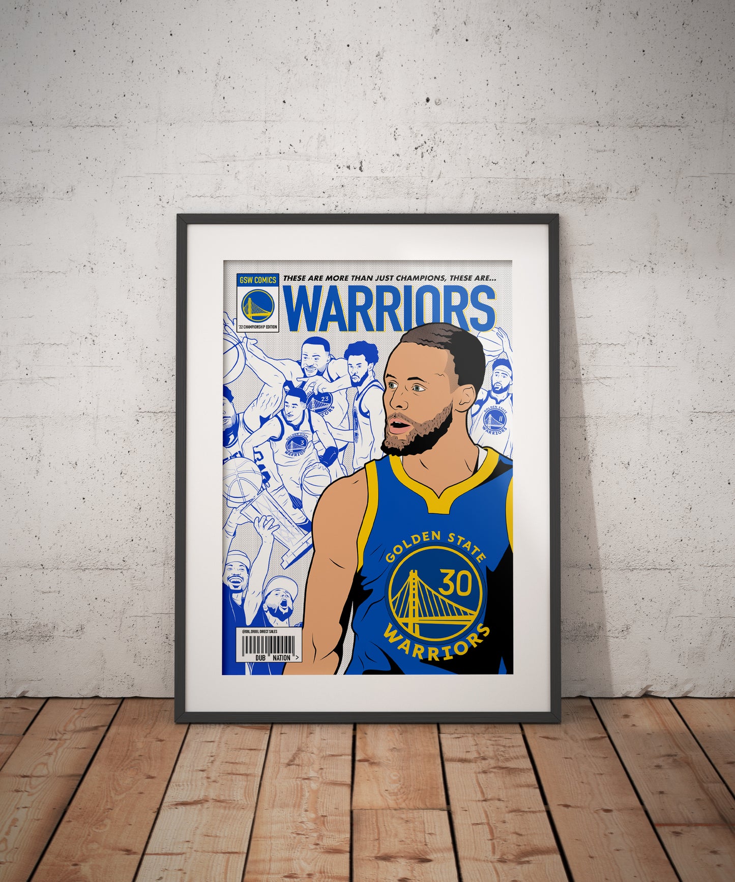 dbl.drbbl Golden State Warriors Comic A3 Poster