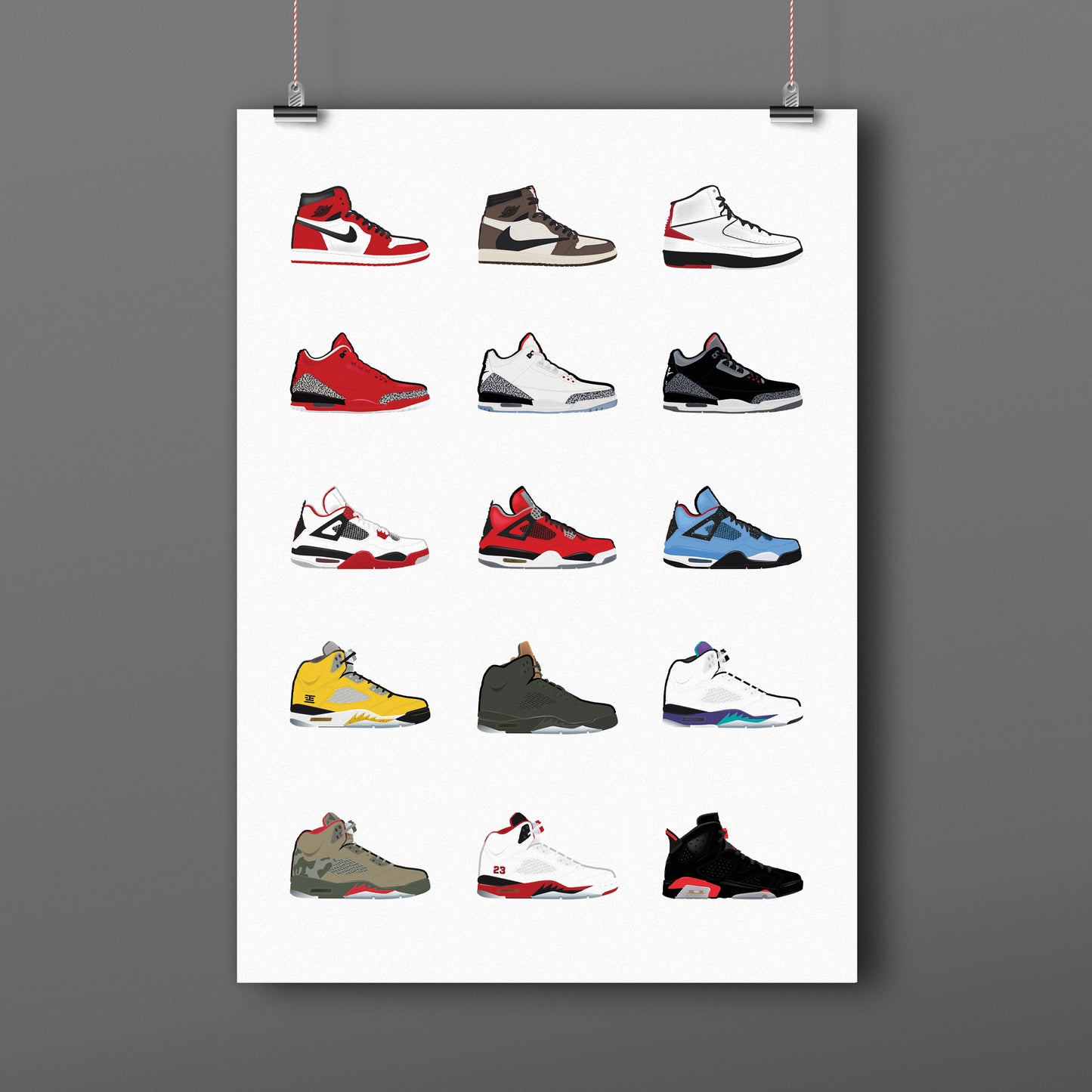 Jordan Retro Sneakers Dbl.Drbbl A3 Graphic Print
