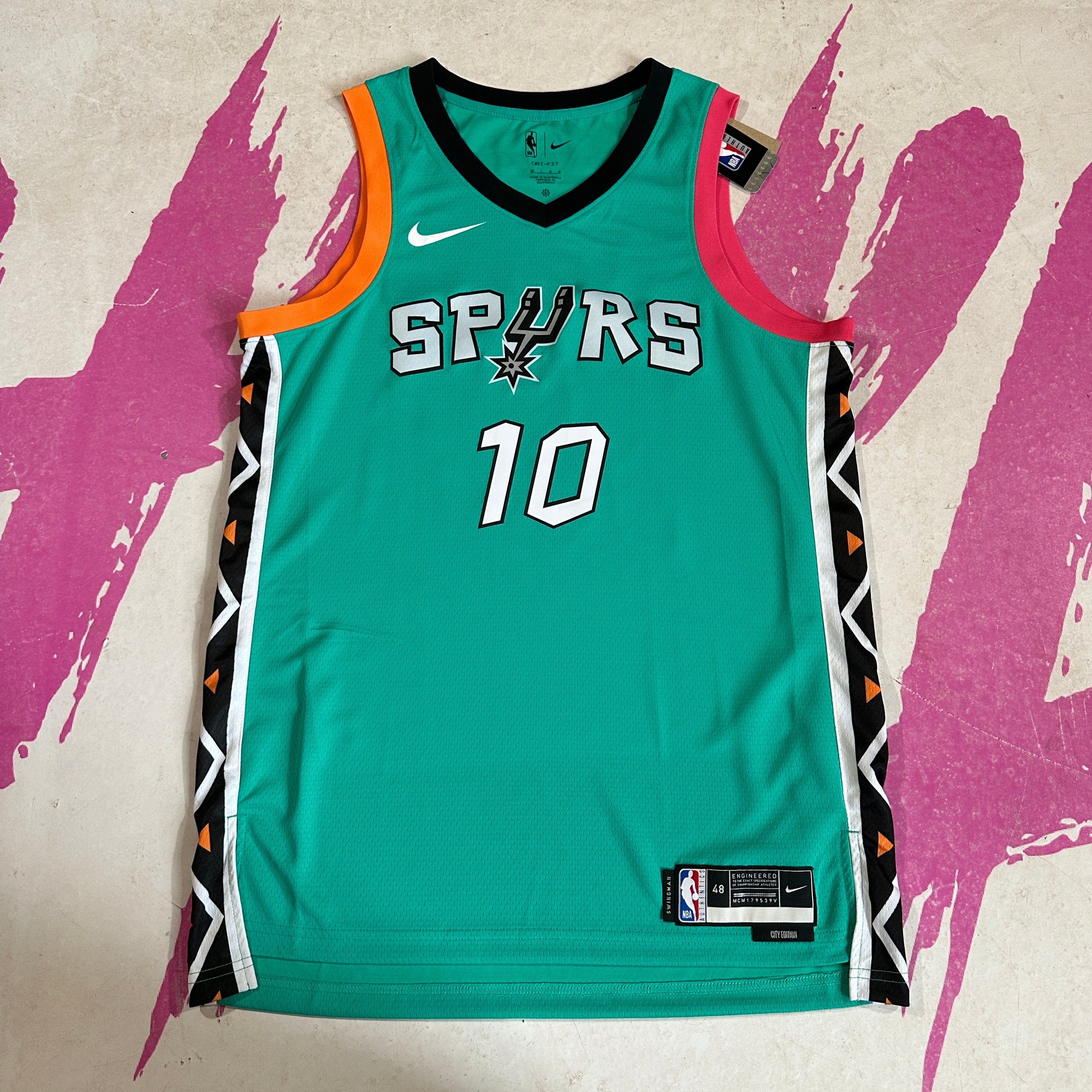 Nike Youth Jeremy Sochan San Antonio Spurs 2022 City Edition Swingman Jersey, Teal, Size: Large, Polyester