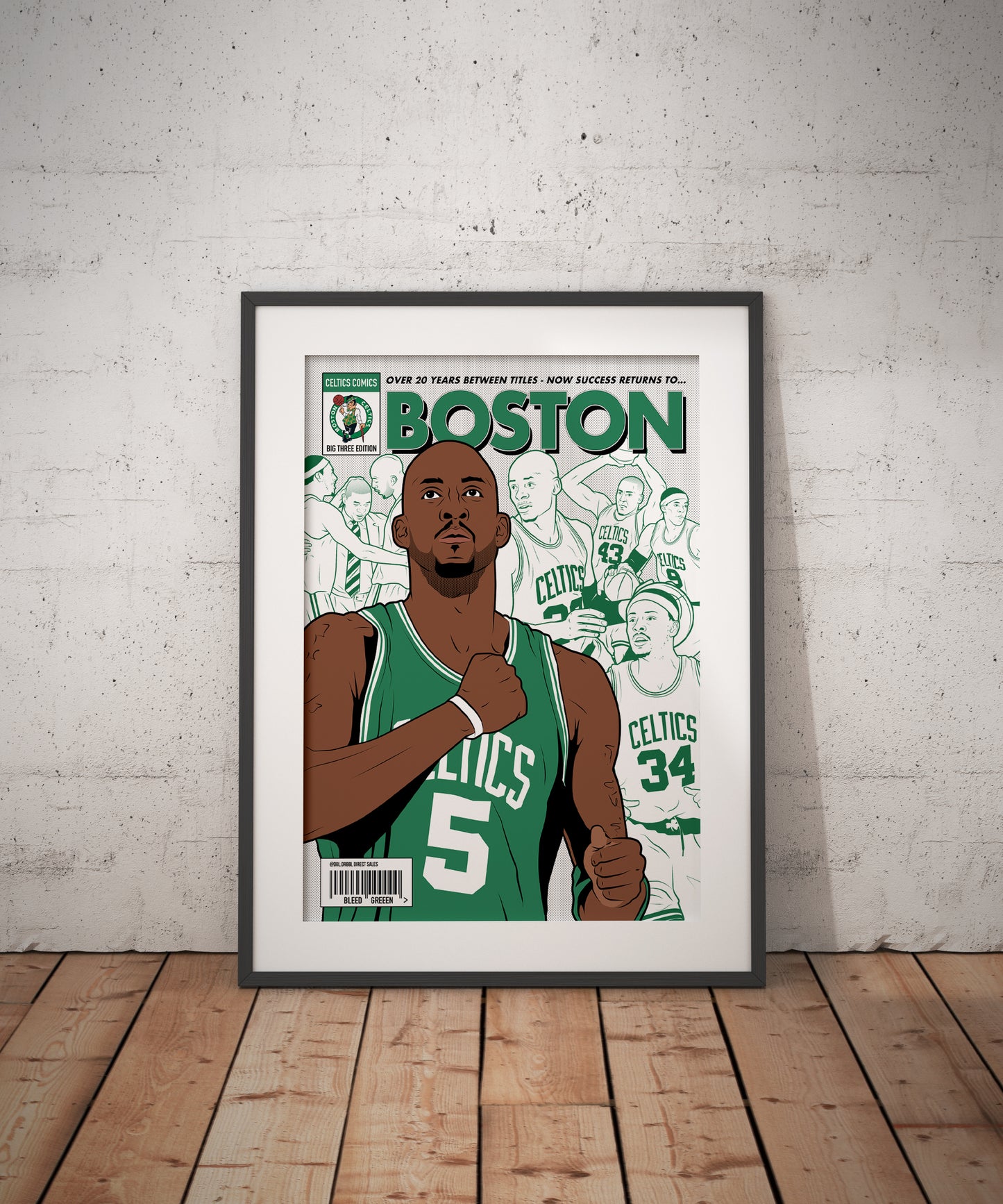 dbl.drbbl Boston Celtics Comic A3 Poster