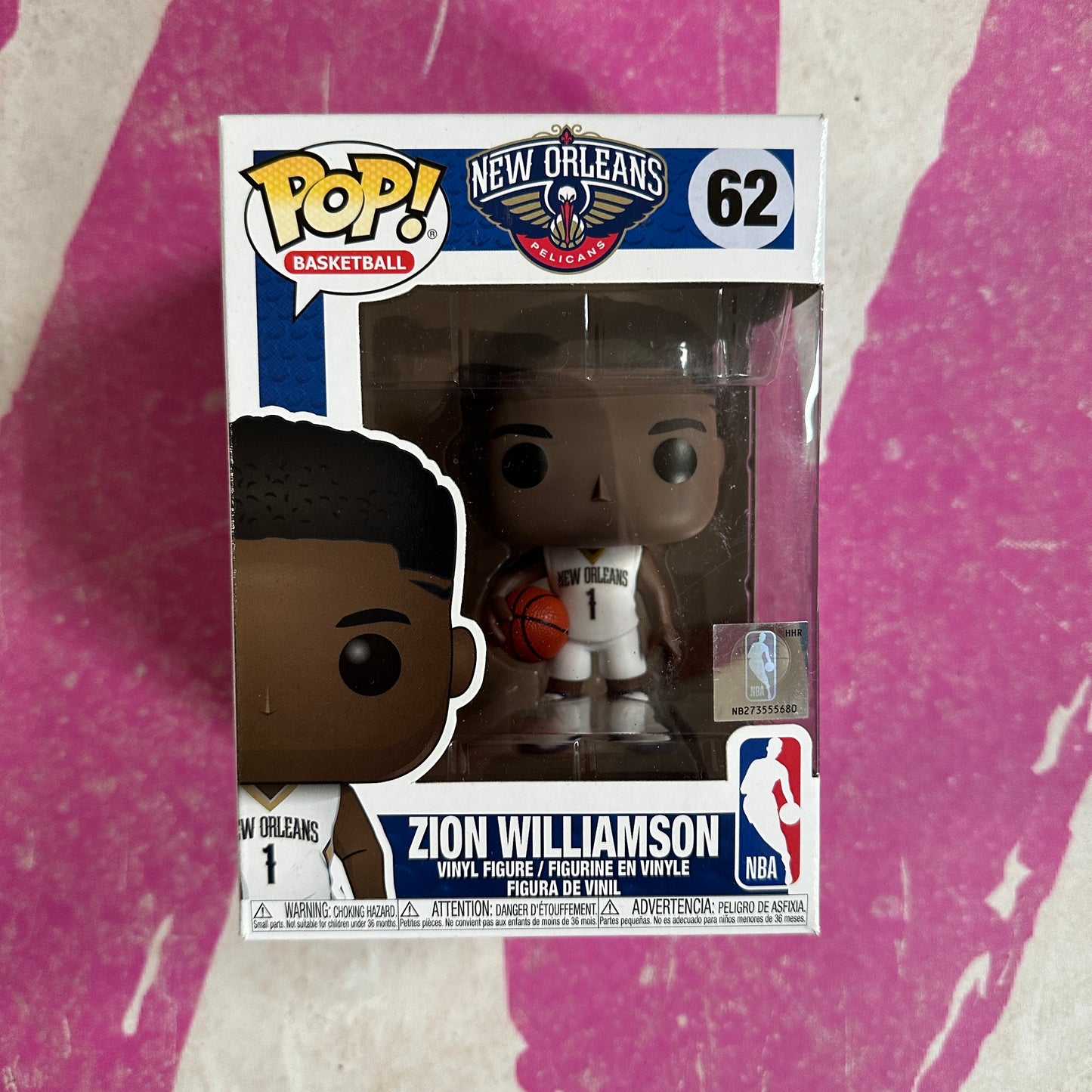 Zion Williamson New Orleans Pelicans No. 62 Funko Pop
