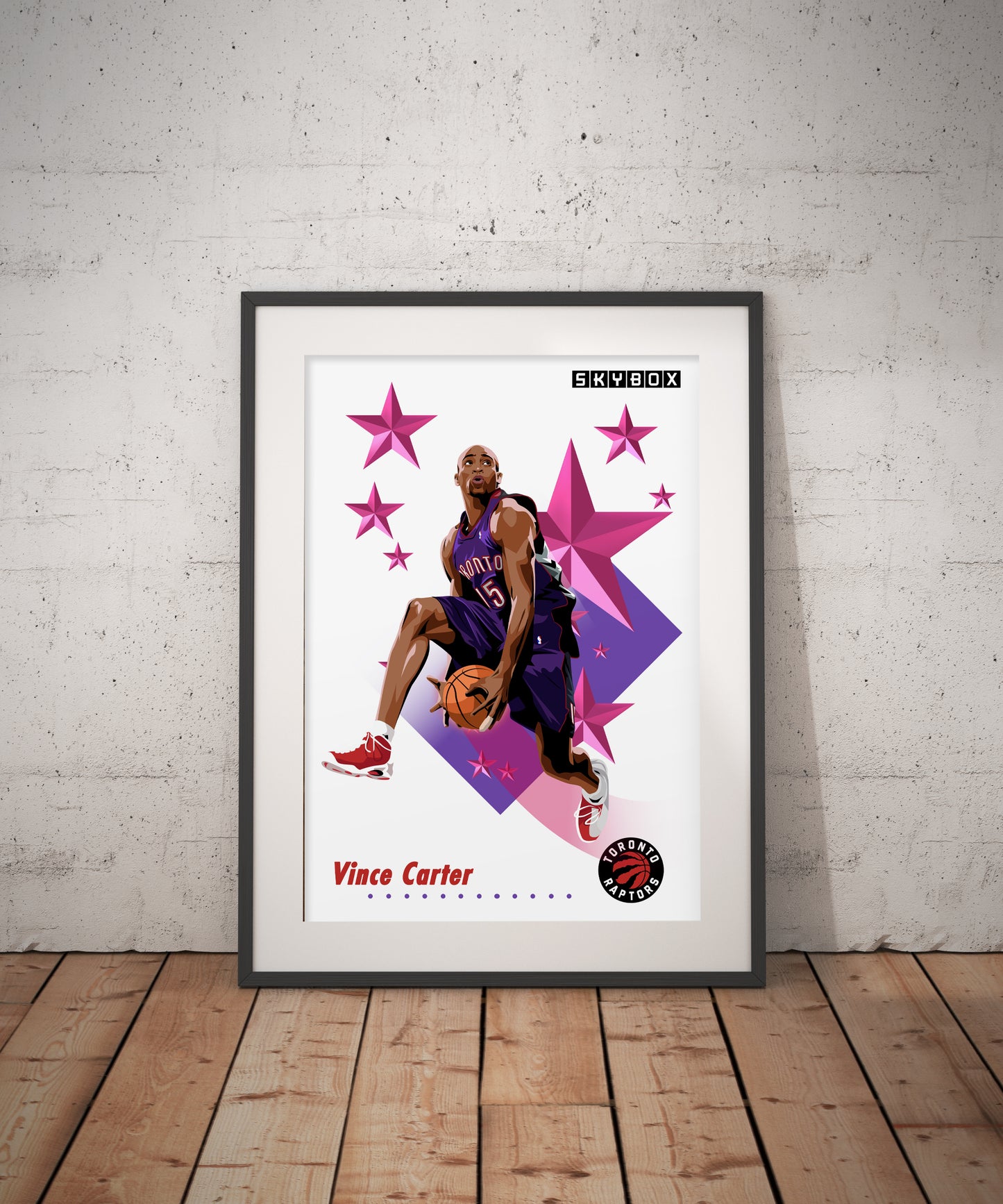 dbl.drbbl Vince Carter Toronto Raptors Skybox A3 Graphic Print