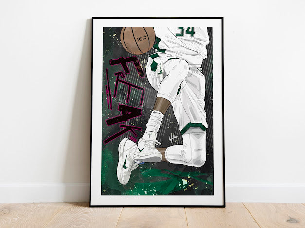 Giannis Antetokounmpo A3 LaurzDrawz Graphic Print