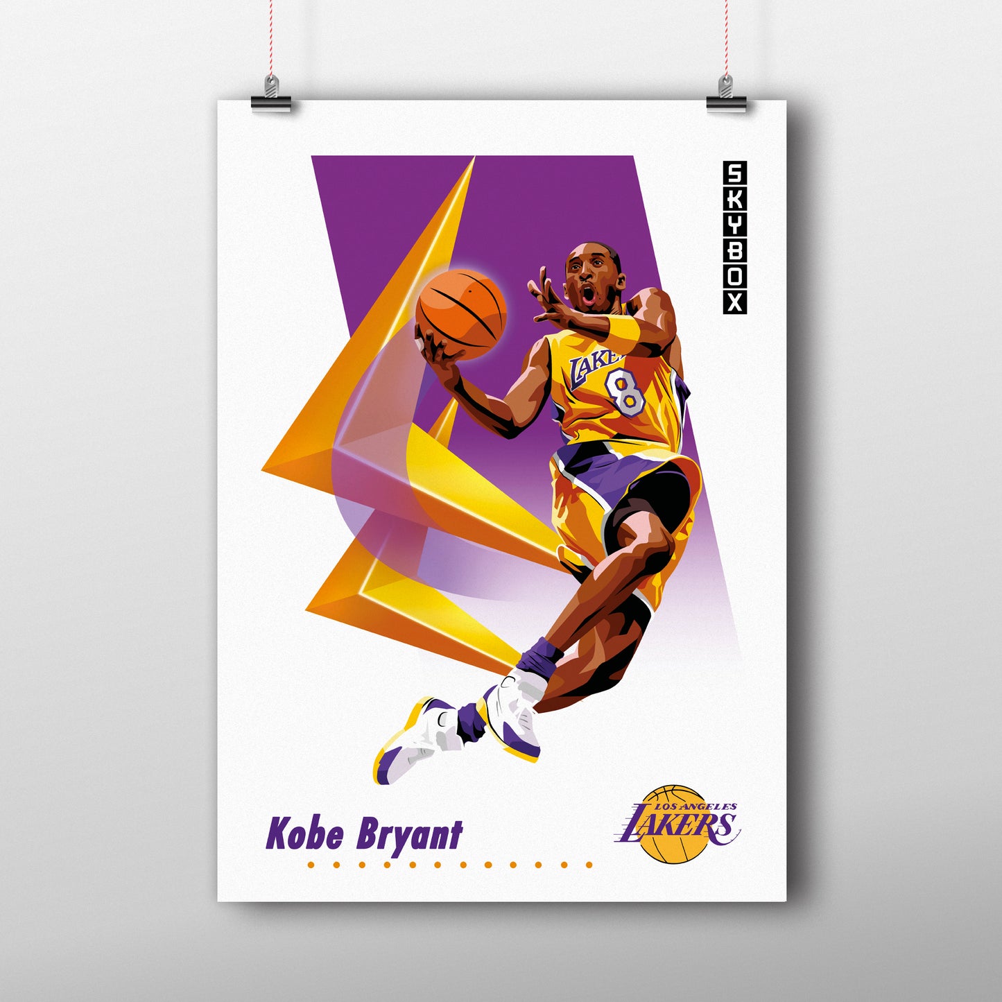 Kobe Bryant LA Lakers Skybox A3 Graphic Print