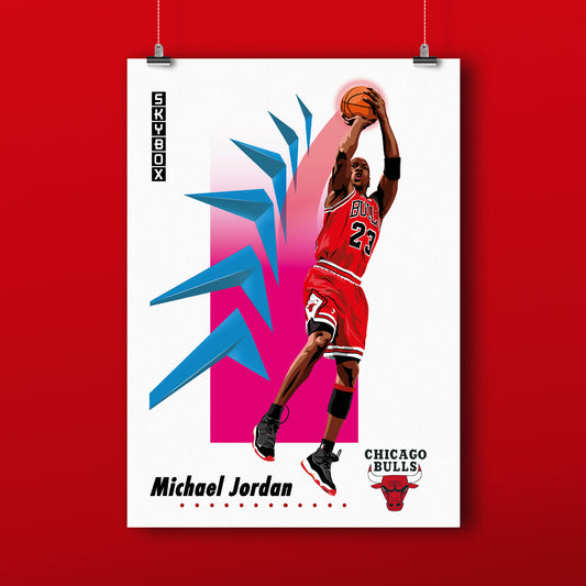 Micheal Jordan Chicago Bulls Skybox A3 Graphic Print