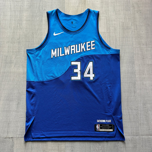 Giannis Antetokounmpo Milwaukee Bucks Authentic City Edition Nike Jersey