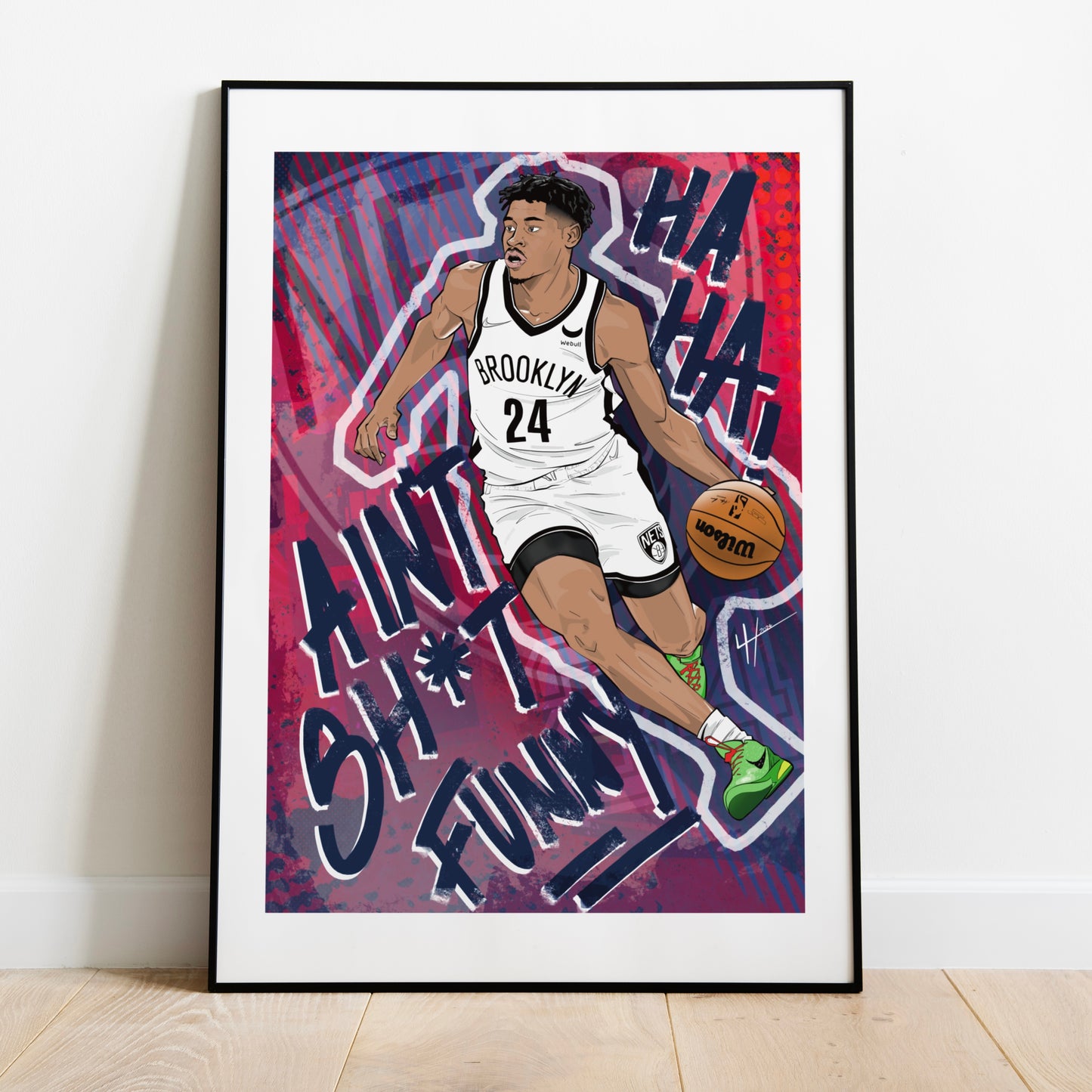Cam Thomas Brooklyn Nets A3 Graphic Print