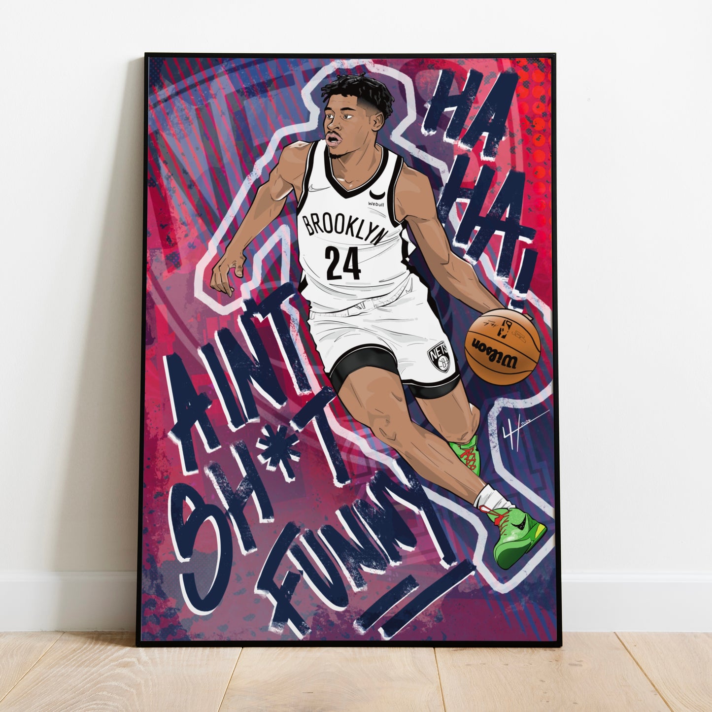 Cam Thomas Brooklyn Nets A3 Graphic Print