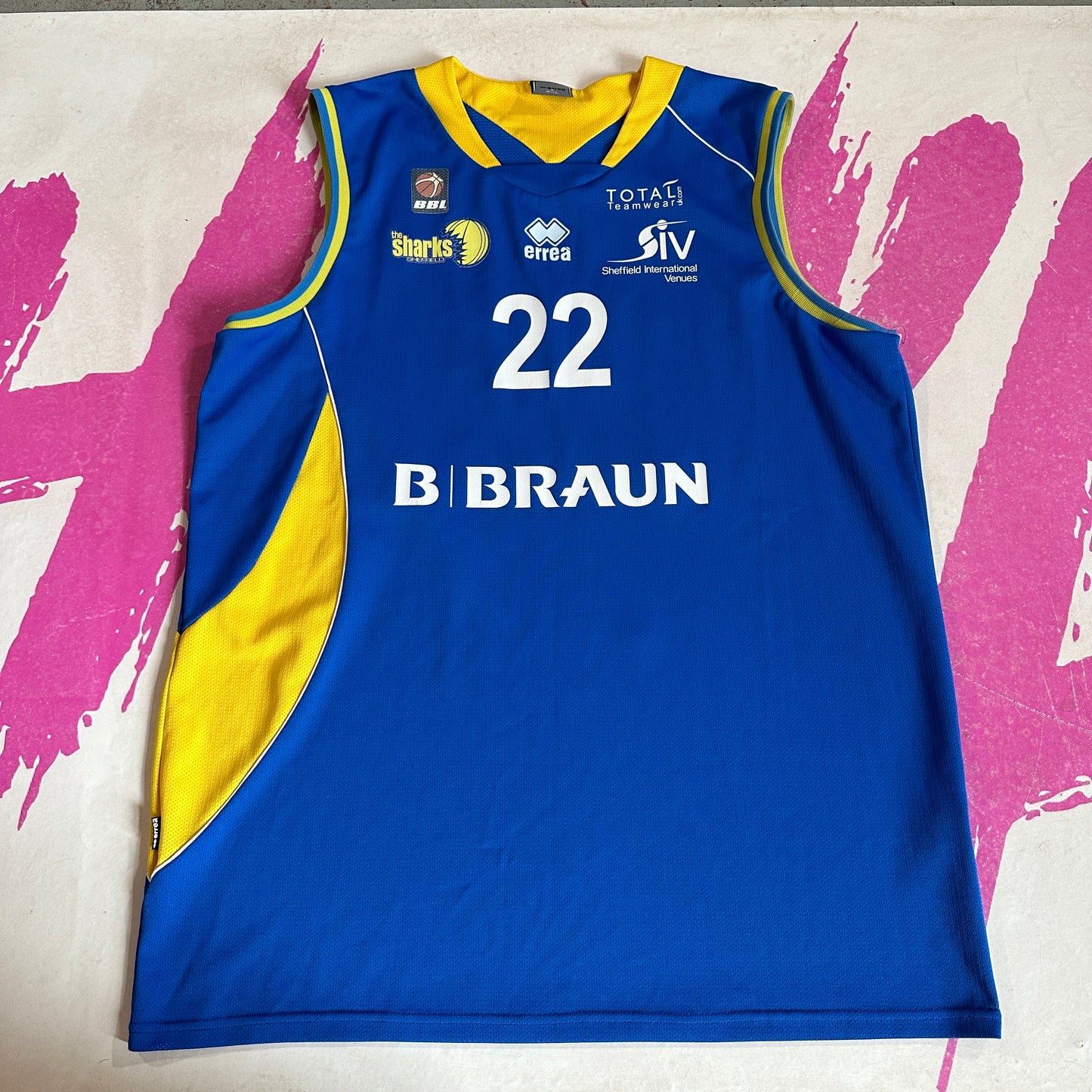 Atiba Lyons Sheffield Sharks BBL Errea Jersey