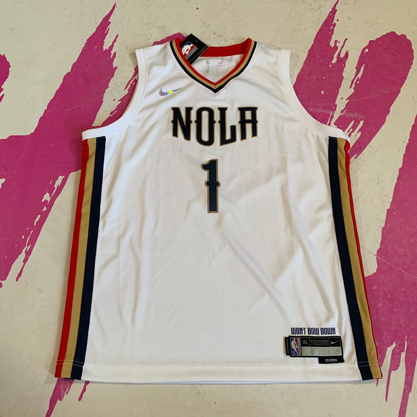 Zion Williamson New Orleans Pelicans Mixtape Edition Nike Kids Jersey