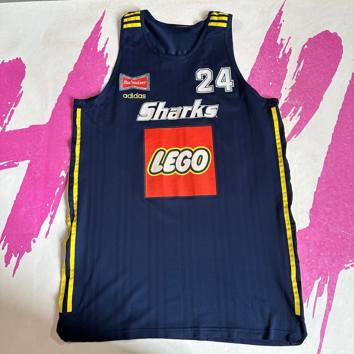 Wilbur Johnson Sheffield Sharks BBL Gameworn Adidas Jersey