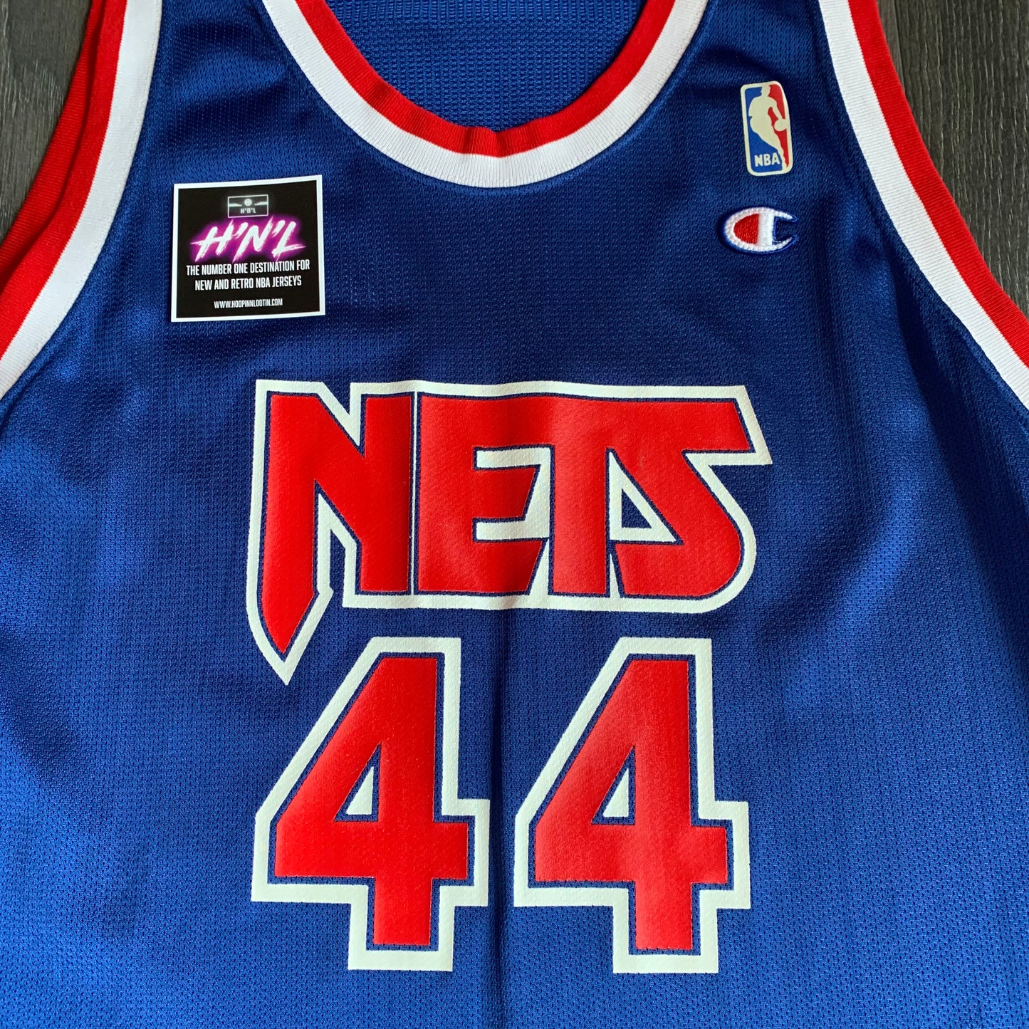 Derrick Coleman New Jersey Nets Autographed Champion Jersey