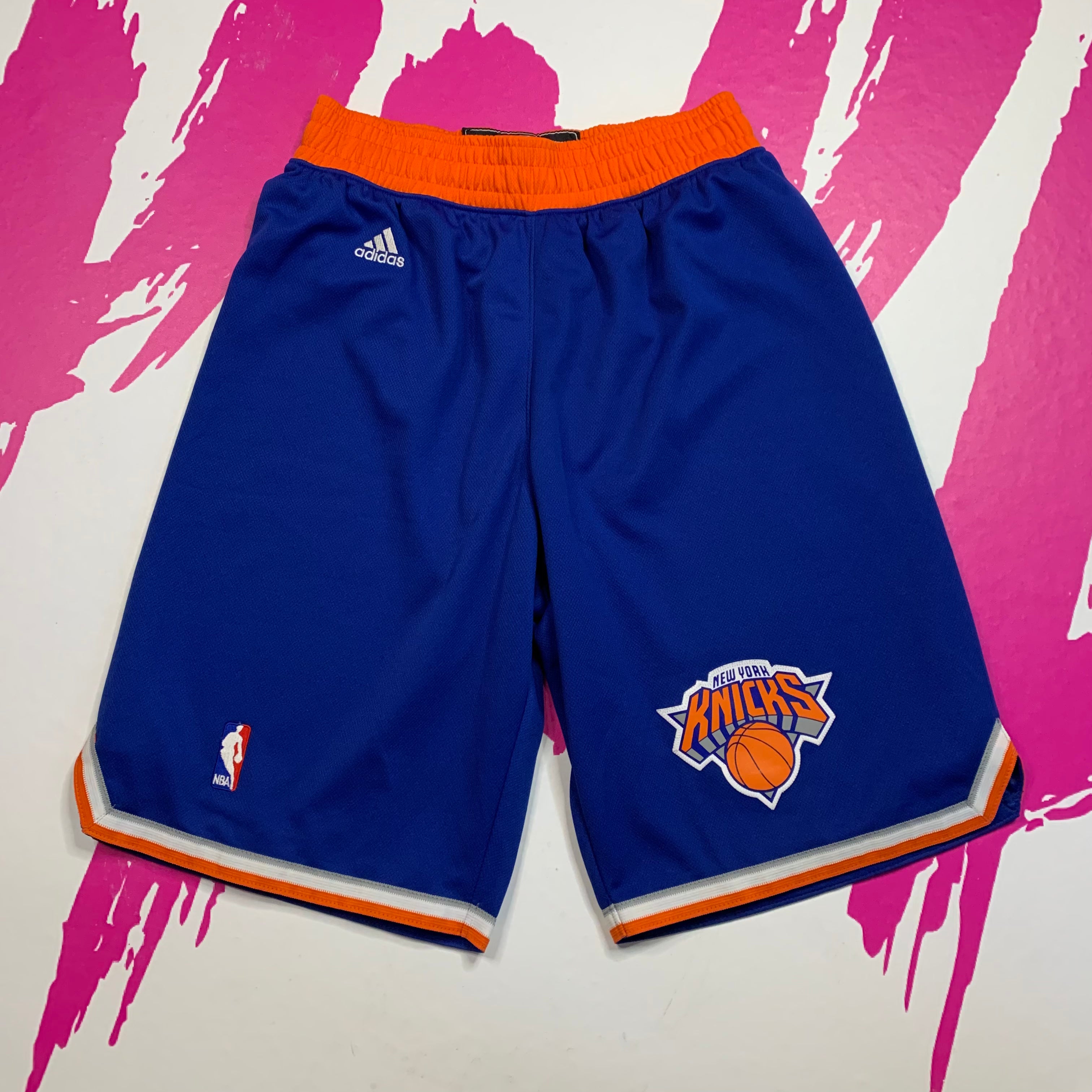 New York Knicks NBA Basketball Shorts, Made by Adidas Trefoil
