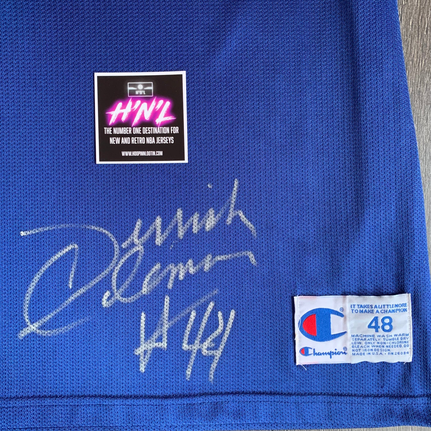 Derrick Coleman New Jersey Nets Autographed Champion Jersey