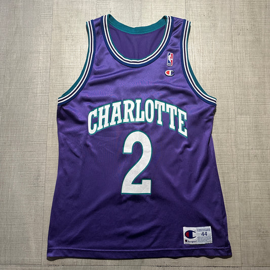 Larry Johnson Charlotte Hornets Champion Jersey