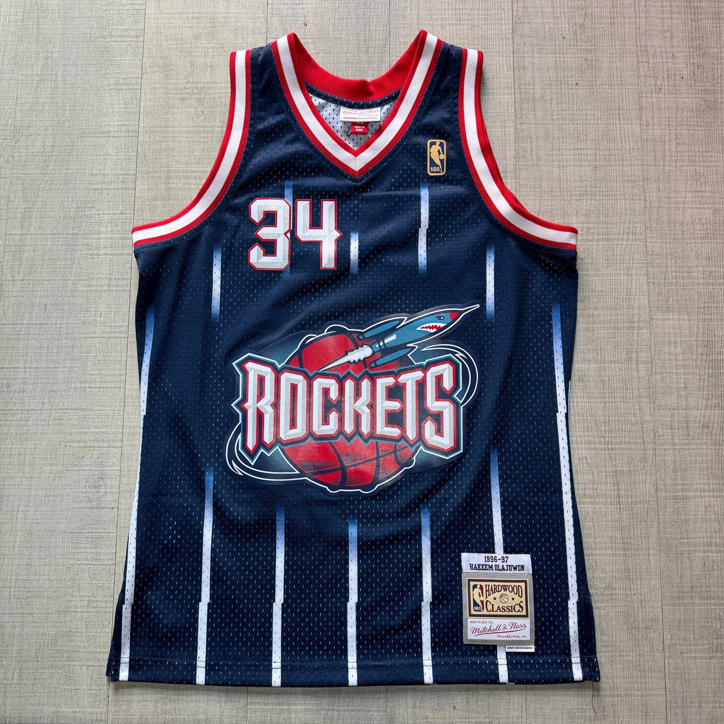 Hakeem Olajuwon Houston Rockets 96-97 Mitchell & Ness Jersey