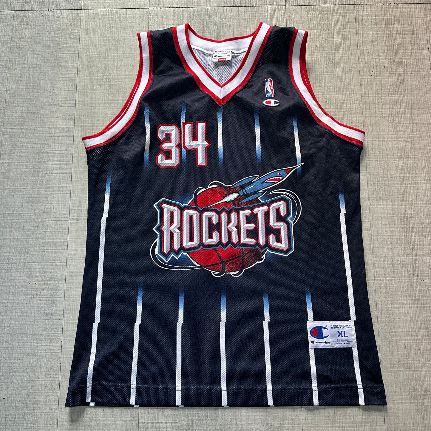 Hakeem Olajuwon Houston Rockets Champion Jersey