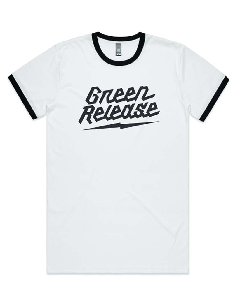 The Green Release Ringer Type Logo Tee – Hoopin'N'Lootin
