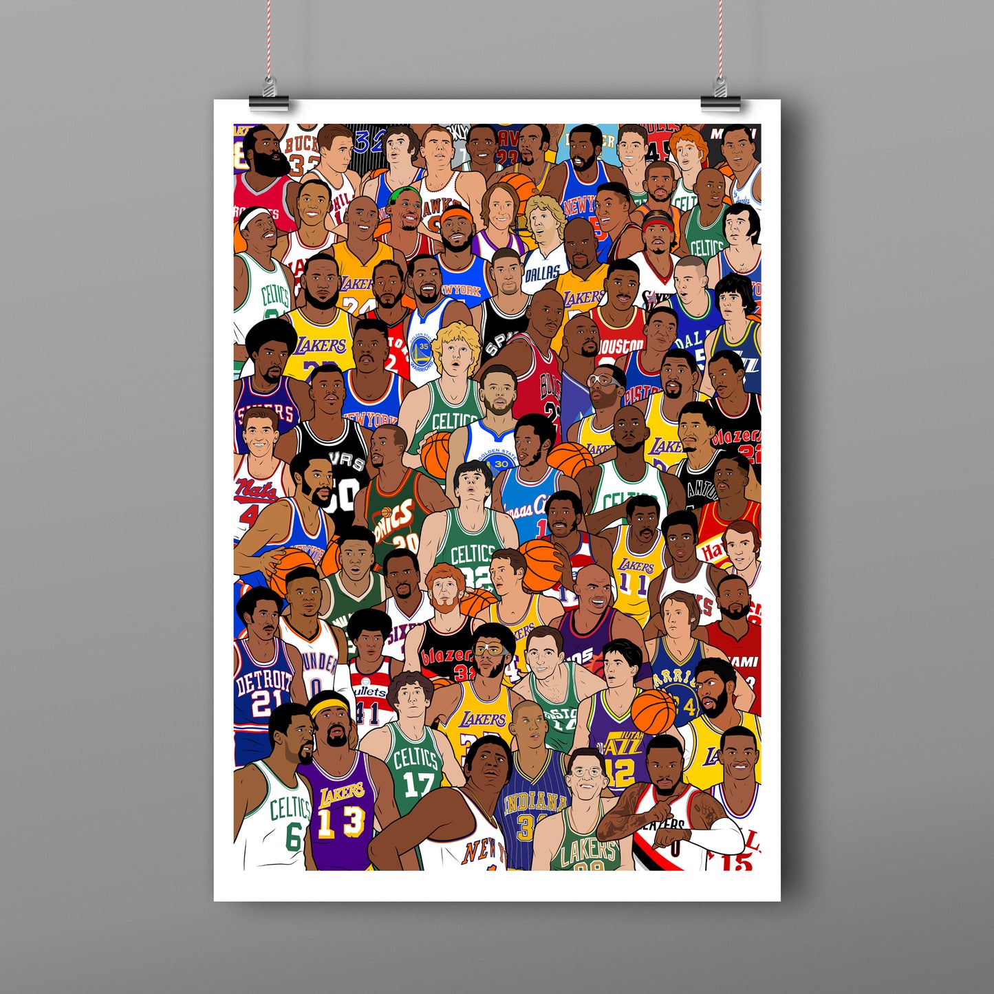 The 75 GOATS Dbl.Drbbl A3 Graphic Print