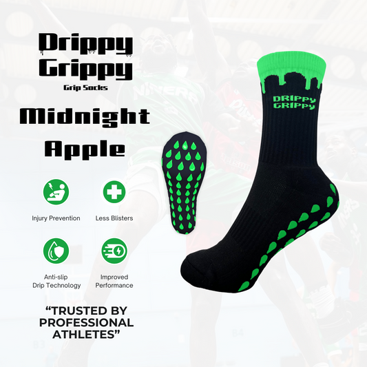 Drippy Grippy “Midnight Apple” Performance Socks