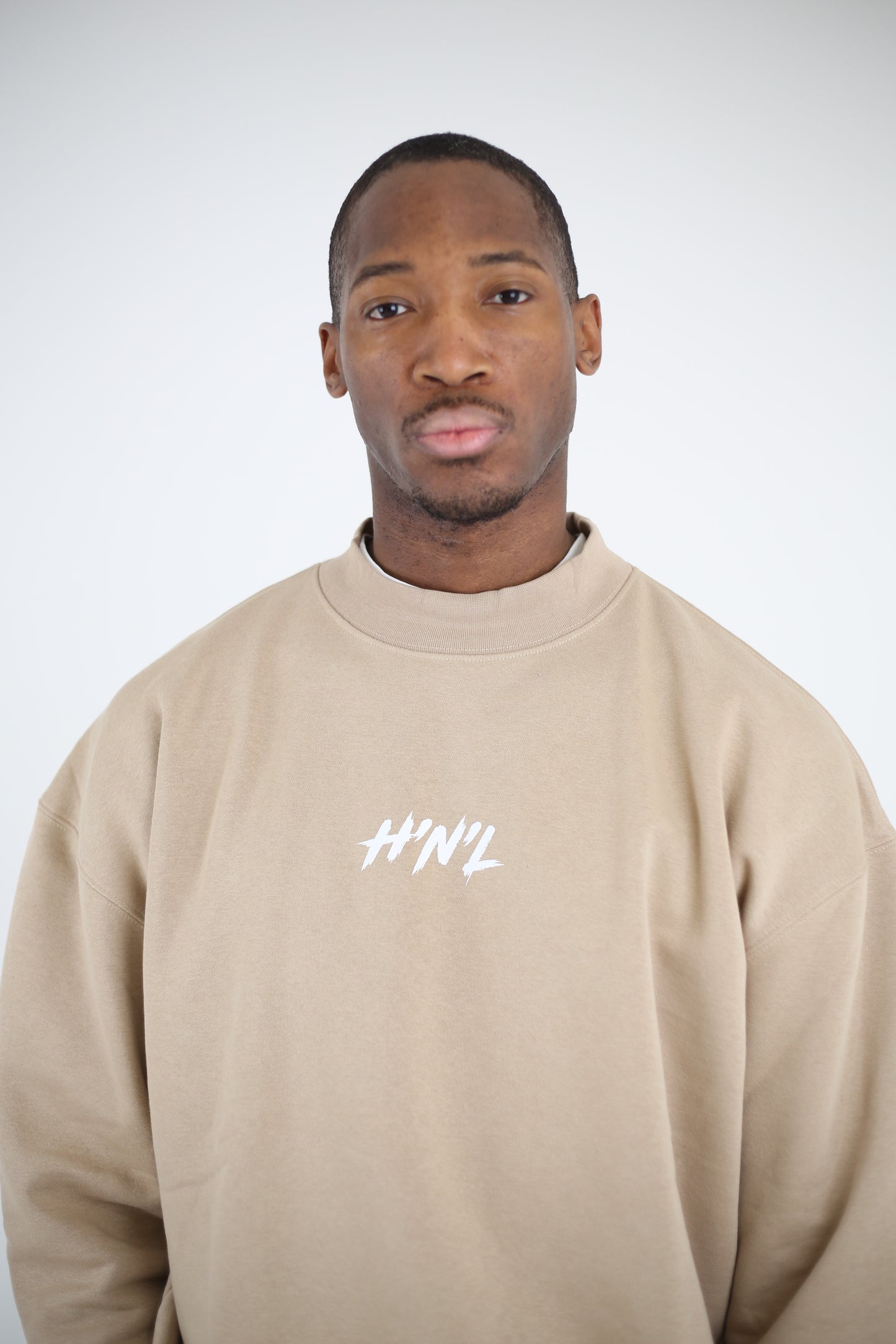 H’n’L Oversized Logo Sweat Beige