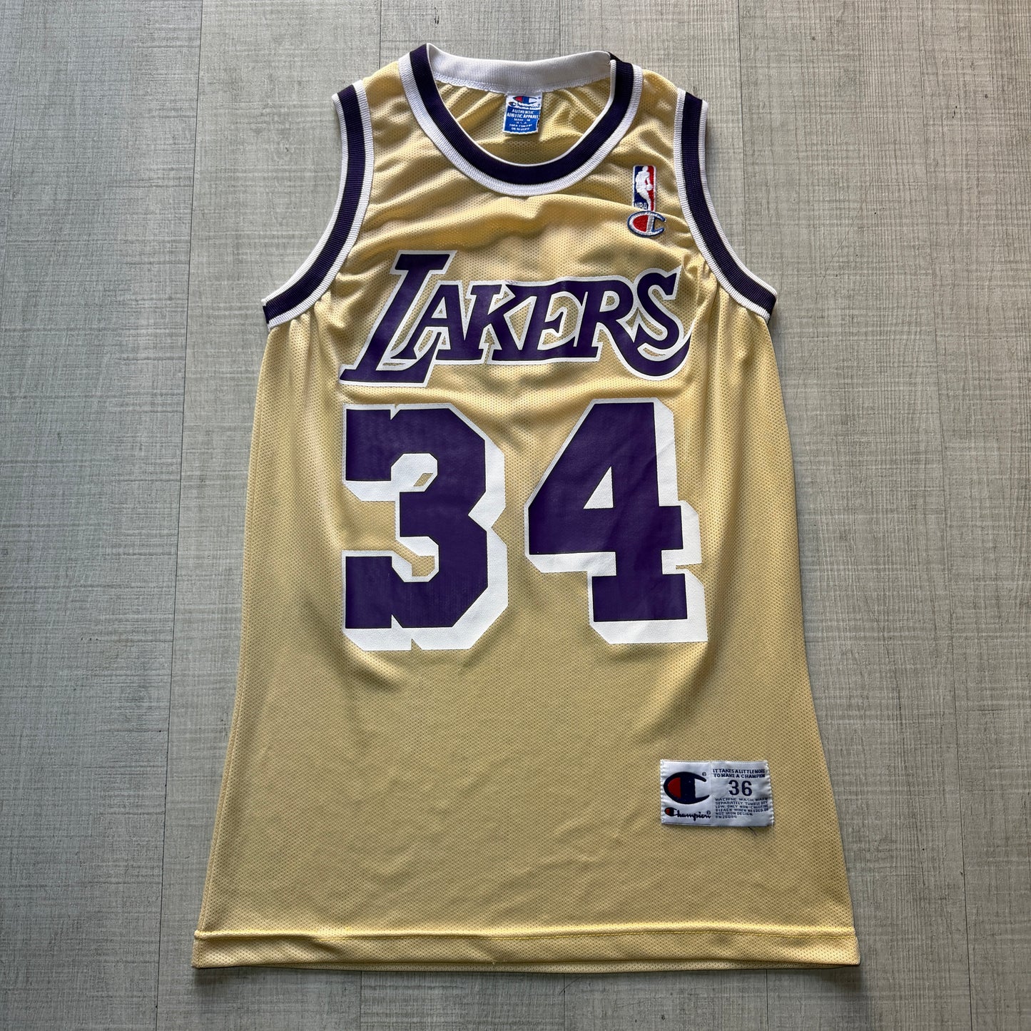 Shaquille O’Neal LA Lakers 50th Anniversary Gold Champion Jersey