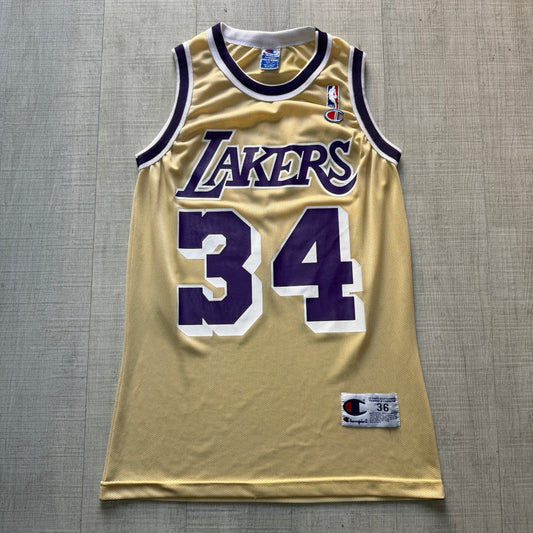 Shaquille O’Neal LA Lakers 50th Anniversary Gold Champion Jersey