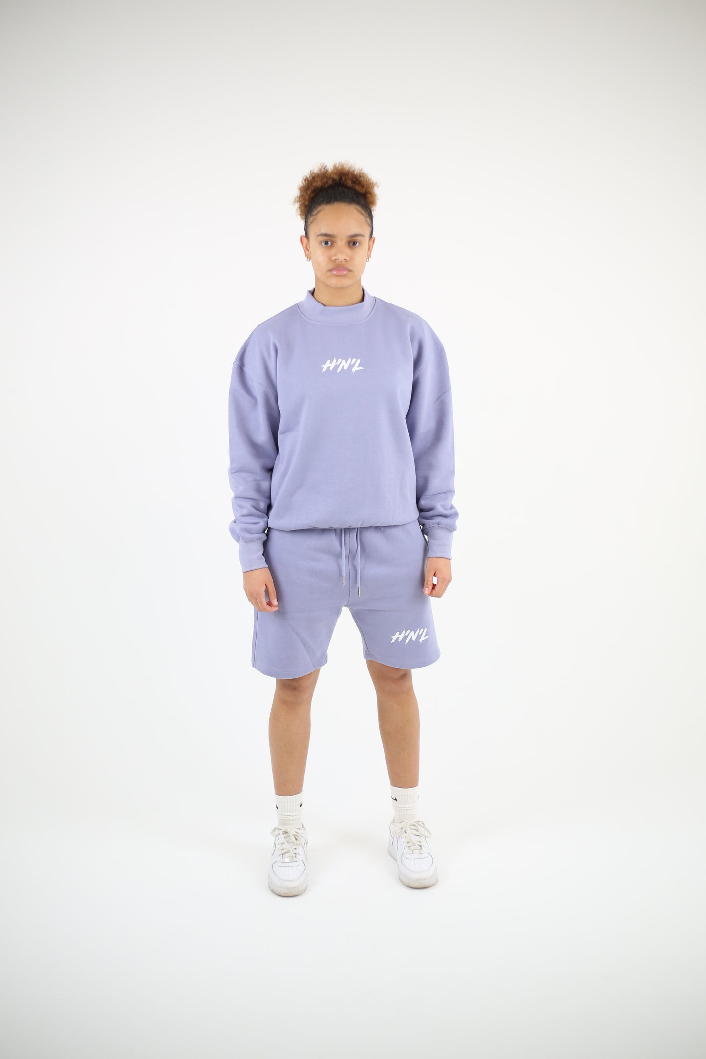 H’n’L Oversized Logo Shorts Lavender