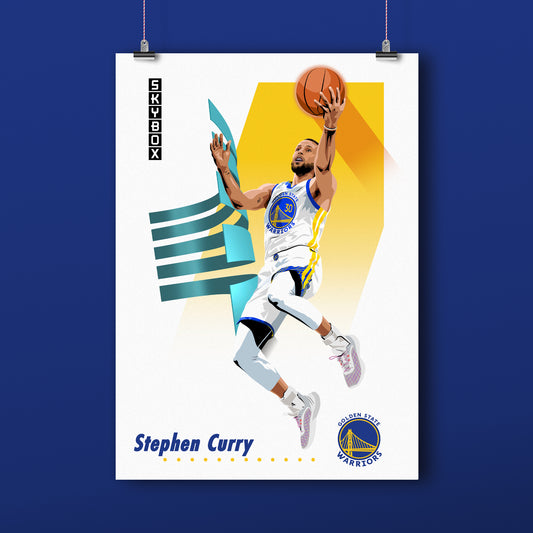 Steph Curry Golden State Warriors Skybox A3 Graphic Print