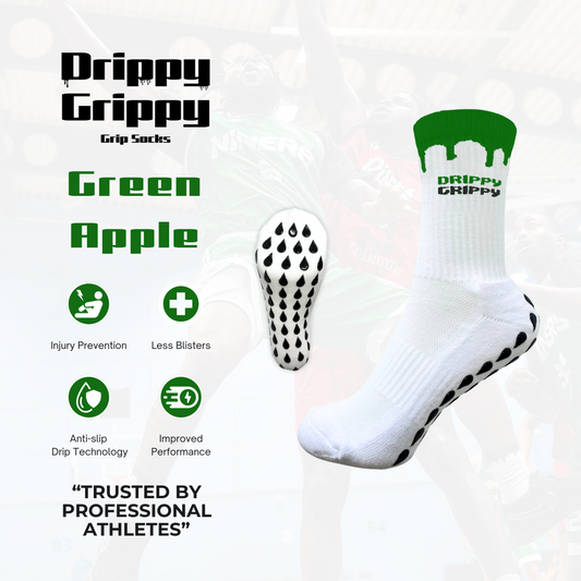 Drippy Grippy “Green Apple” Performance Socks