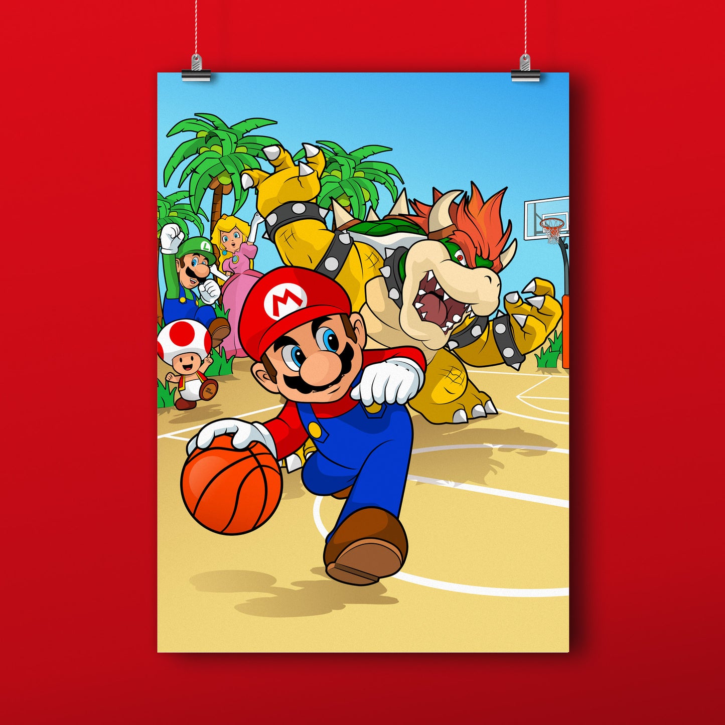 Super Mario Dbl.Drbbl A3 Graphic Print