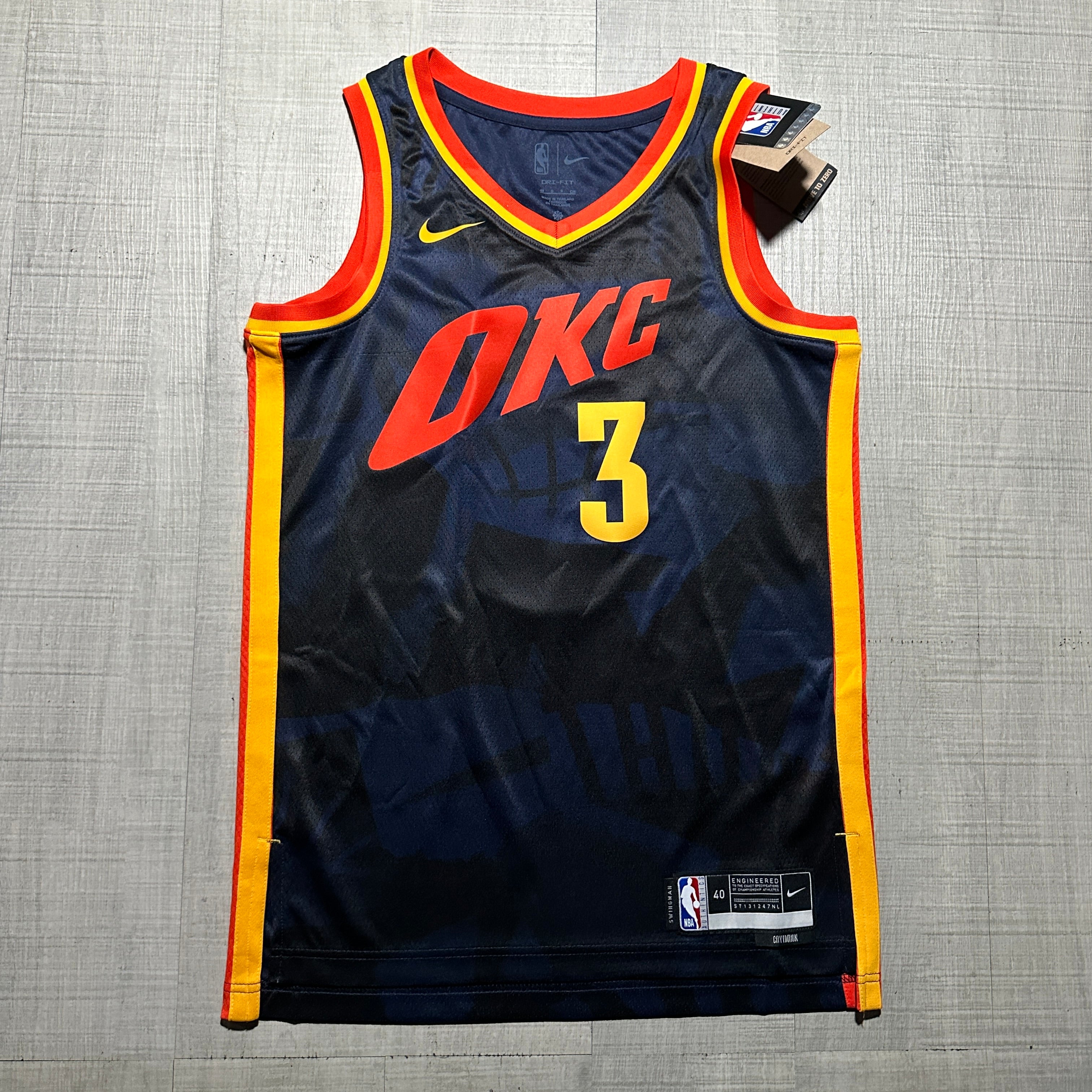 Okc thunder hot sale grey jersey