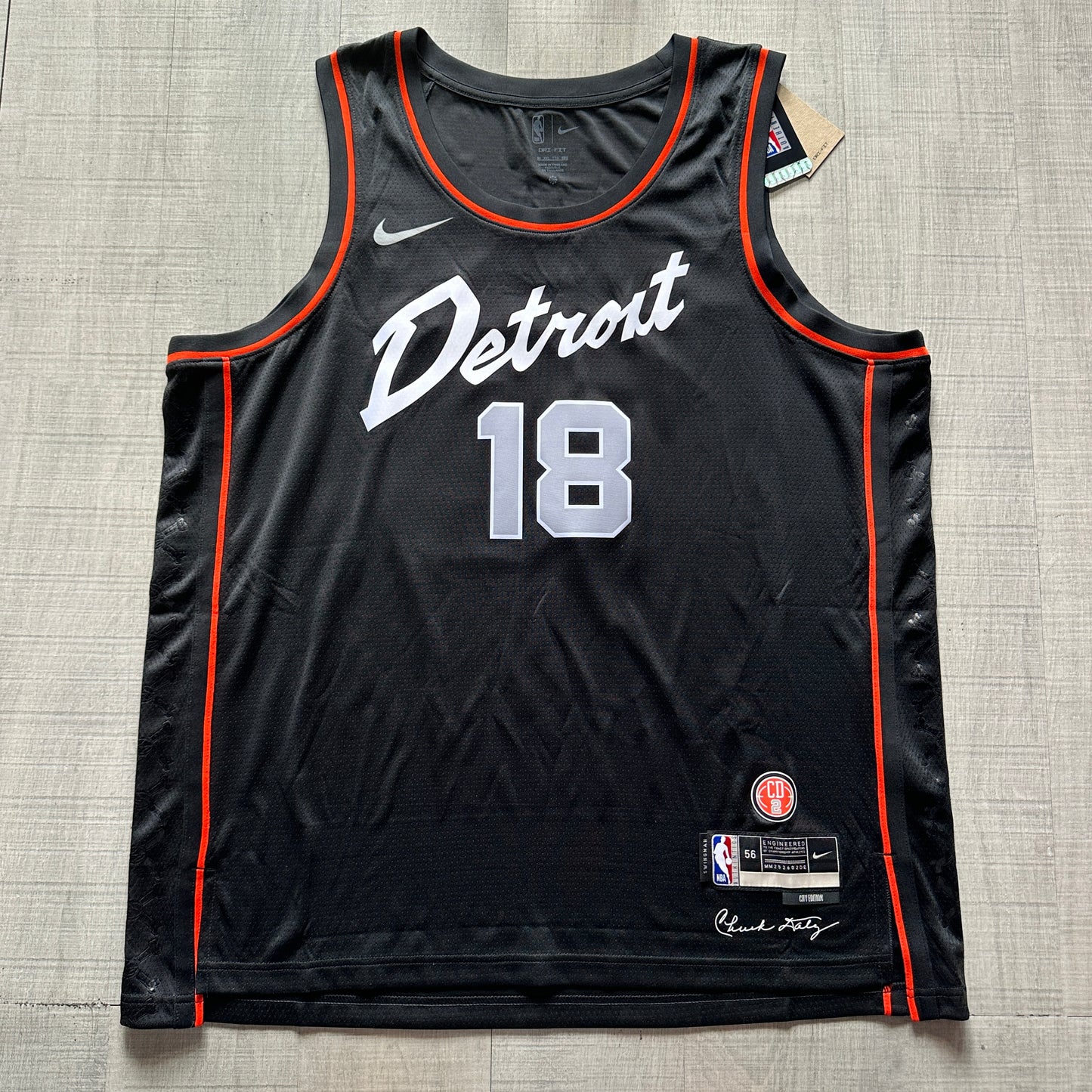 Tosan Evboumwan Detroit Pistons City Edition Nike Jersey