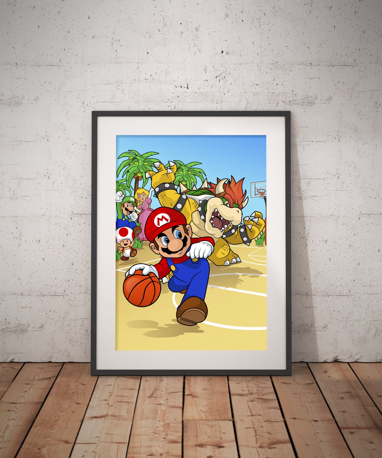 Super Mario Dbl.Drbbl A3 Graphic Print