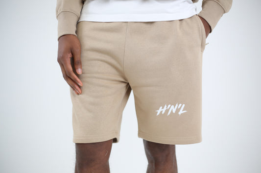 H’n’L Oversized Logo Shorts Beige