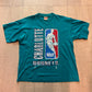 Charlotte Hornets Big Jerry West Logo Nutmeg Tee