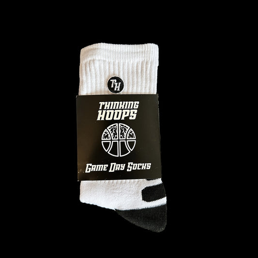 Thinking Hoops Game Day Socks White/Black