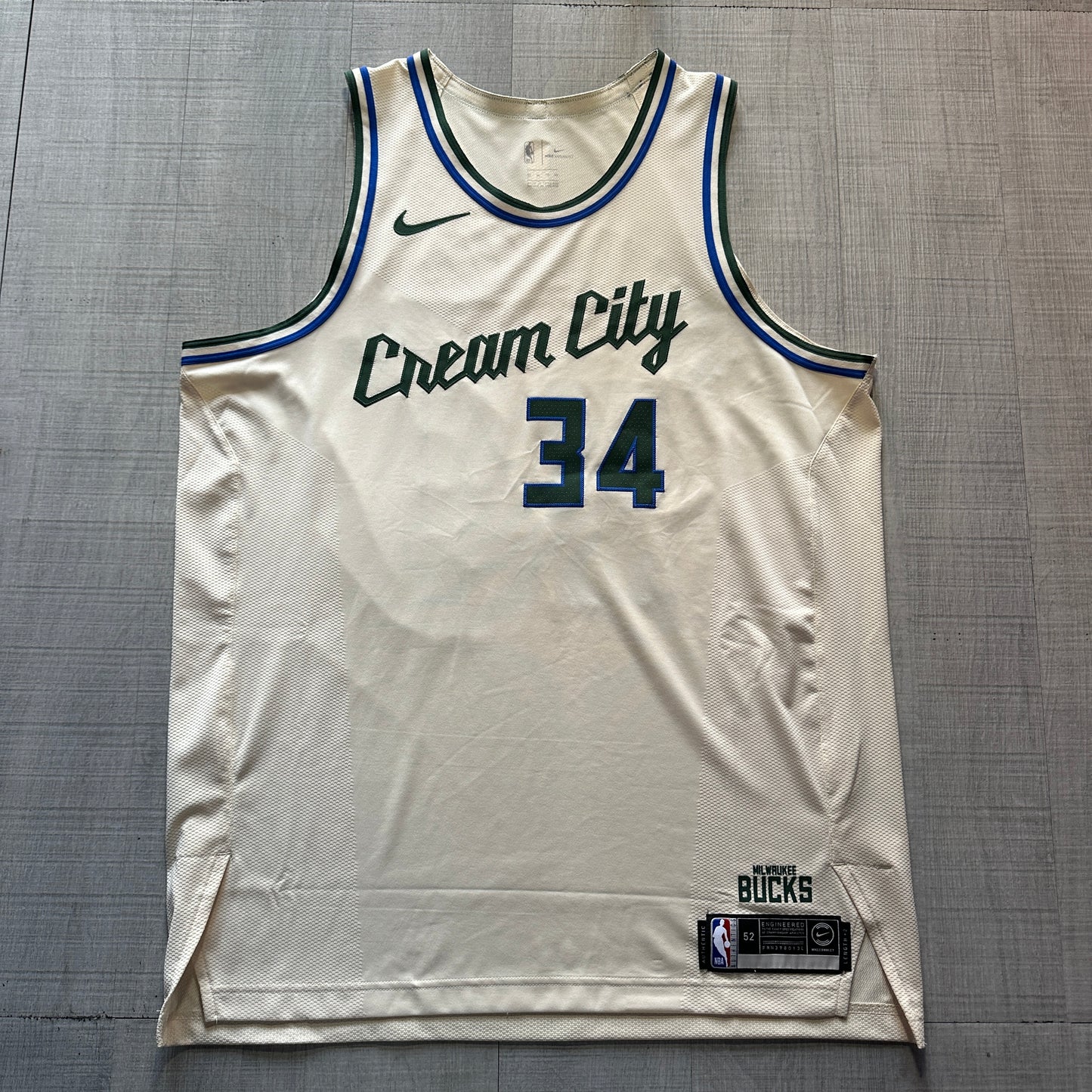 Giannis Antetokounmpo Milwaukee Bucks Authentic City Edition Nike Jersey