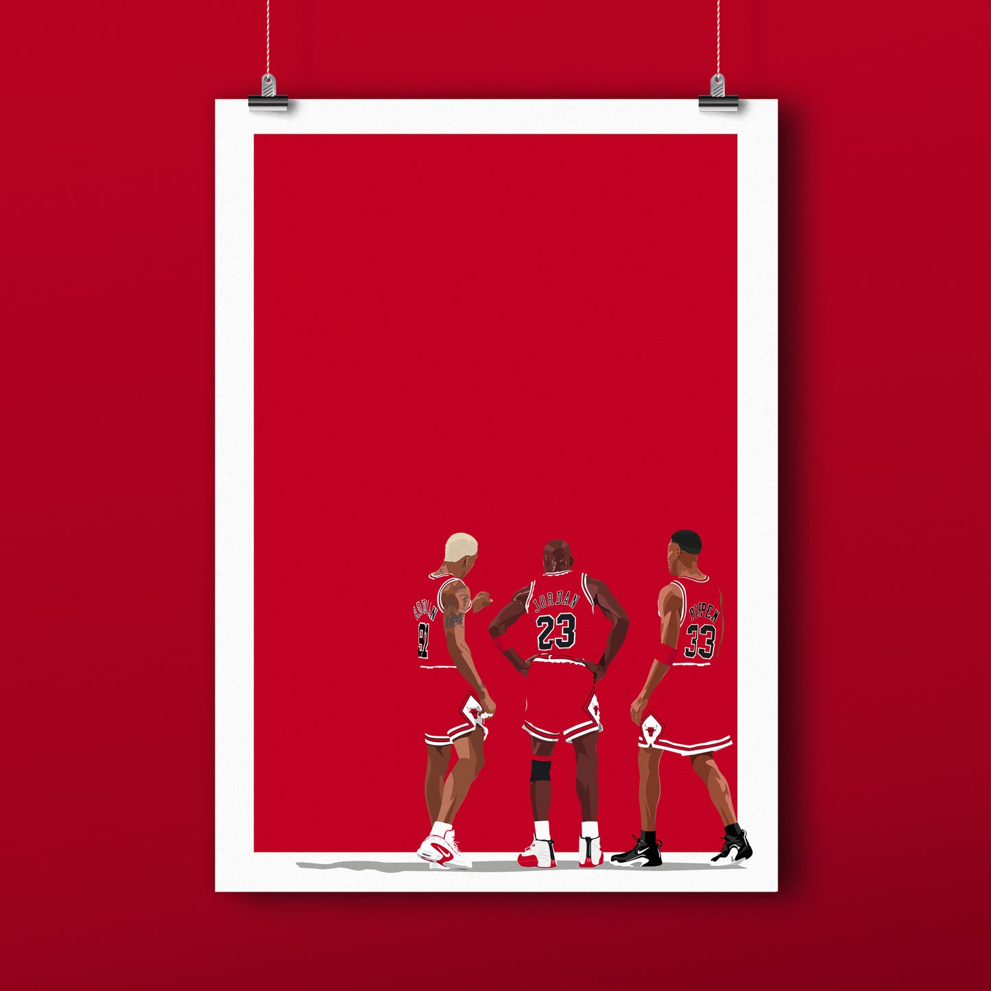 Chicago Bulls Trio dbl.drbbl A3 Graphic Print