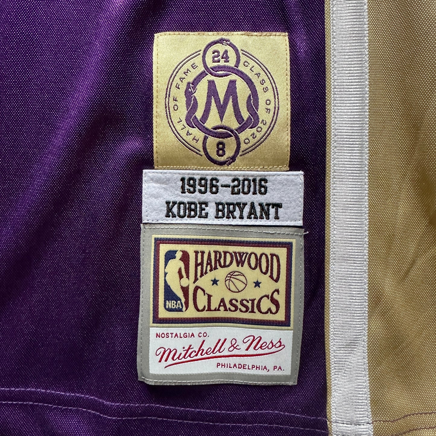 Kobe Bryant LA Lakers Hall of Fame Authentic Mitchell & Ness Jersey