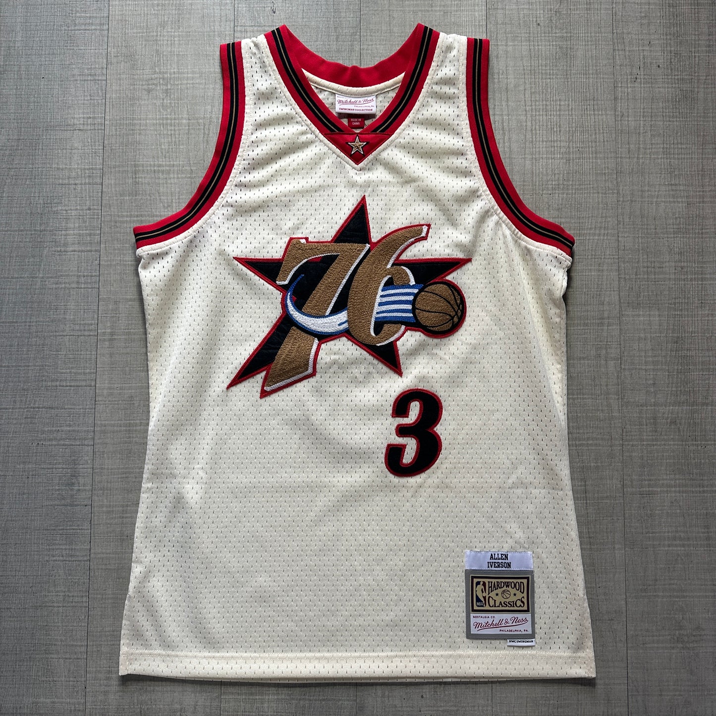 Allen Iverson Philadelphia 76ers Mitchell & Ness Chain Stitch Capsule Jersey