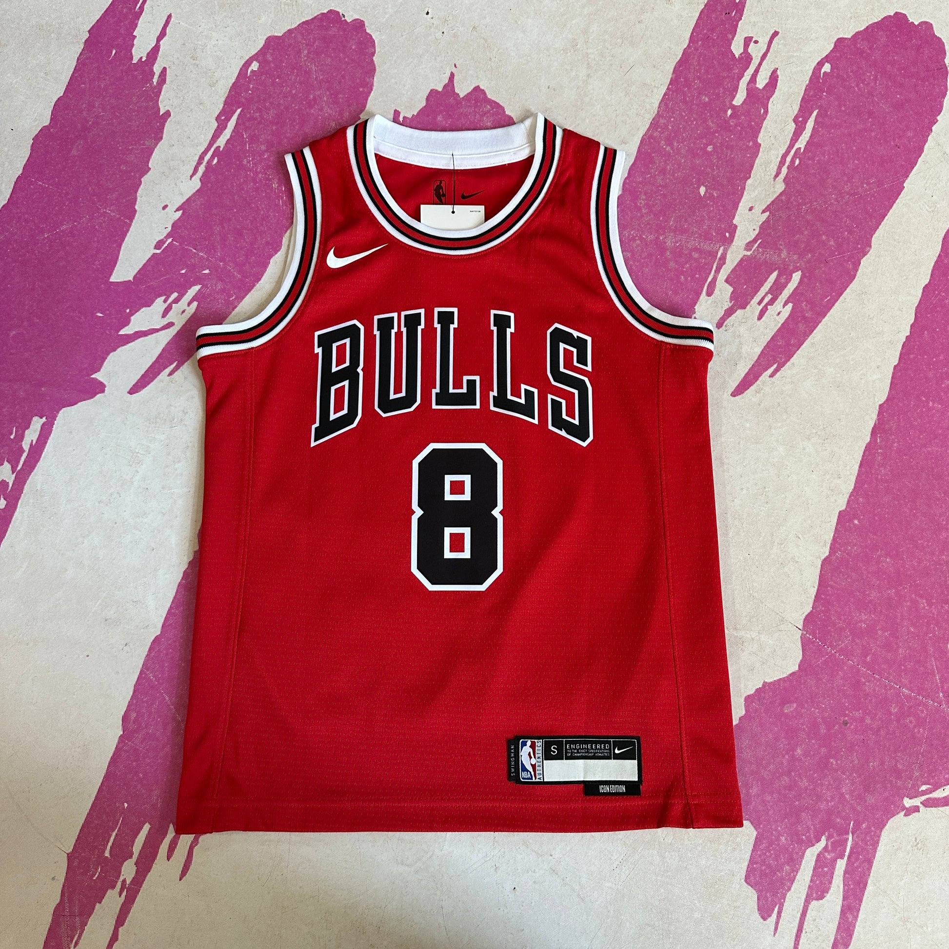 Chicago Bulls Nike Icon Edition Swingman Jersey - Red - Zach Lavine - Youth