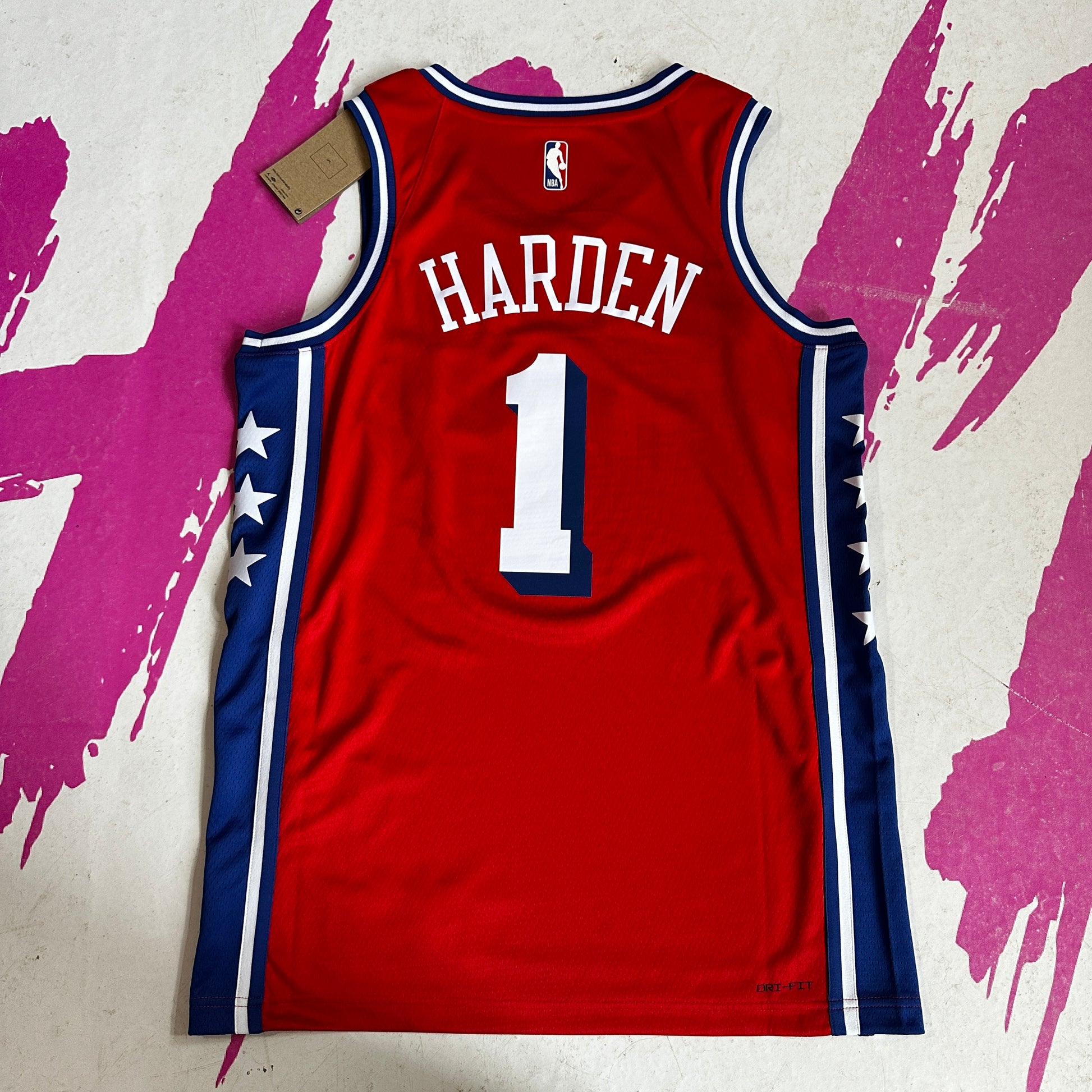 Nike James Harden Philadelphia 76ers City Edition Men's Dri-Fit NBA Swingman Jersey White/Blue