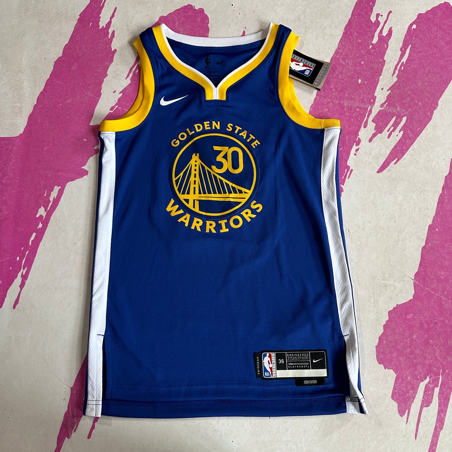 Stephen Curry Golden State Warriors Icon Edition Swingman Jersey - Blu -  Throwback