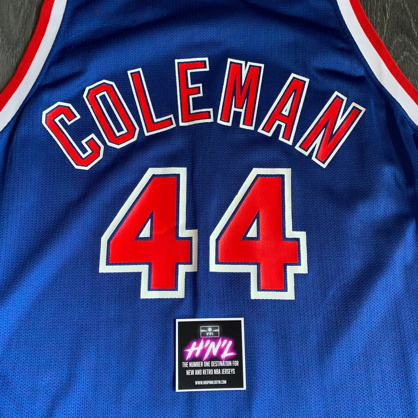 Derrick Coleman New Jersey Nets Autographed Champion Jersey